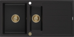 Graniidist k&ouml;&ouml;givalamu Mexen Andres koos sifooniga, Black+Gold, 1000 x 500 mm