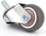 M&ouml;&ouml;blirattad, p&ouml;&ouml;rlevad rattad, 4 tk M6 x 15 mm TPE pehmest kummist m&ouml;&ouml;blirattad 32 mm keermega