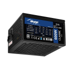 ATX 600W Toiteplokk Akyga AK-C1-600, P4+4, 2xPCI-E 6+2, 5xSATA, 3xMolex, APFC, 12cm Ventilaator