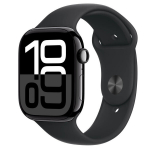 APPLE Watch Seeria 10 GPS 46mm Must Alumiiniumkorpus ja Must Spordirihm - M/L