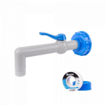 Rinkinys: čiaupas PP 90&deg; su IBCS60x6 adapteriu 19-25mm žarnai Bradas