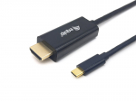 Equip 3m USB-C HDMI kaabeladapter (133413) - Must, USB Type-C meestestandard HDMI meestesse &uuml;hendusega