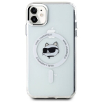 Karl Lagerfeld KLHMN61HLSCHH iPhone 11 | Xr 6.1" biały|white hardcase IML Metal Choupette Head MagSafe