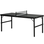 Lauatennisekomplekt, kokkupandav, lukustuse ja k&auml;epidemega, alumiiniumraamiga, 152x76x72 cm, must, Juoda