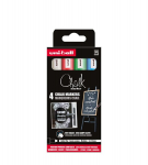 Liquid chalk marker - UNI-BALL - Pack of 4 - Rain resistant - Erasable - Medium bullet tip