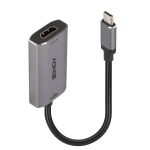 USB-C HDMI Adapter Lindy 43327, 0,11m, Must/Hall, Meessoost-Naine, 1 tk pakis