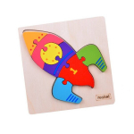 Rocket Wooden Puzzle Hariduslik puzzle lastele ZA5370