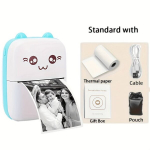 Mini Printer Juhtmevaba Mini Fotoprinter Siltusprinter Tasku Kaasaskantav Tindiketa Termoprinter, Žalias