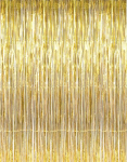Kardinad, 1 * 3M metallist Tinsel fooliumist &auml;&auml;rekardinad peofotode taustaks pulmadekoratsiooniks, kuld