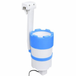 vidaXL basseini rippuv pinnapuhastaja ja pump adapteriga, 16 cm, plast, Balta
