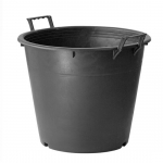 Bamaplast sisemine lillepott k&auml;epidemetega Mastello, must, 50 l