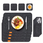 4 Komplektid Termoisolatsioon Libisemisvastased S&ouml;&ouml;gimattide Komplektid , Juoda