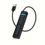 USB3.0 7 Porti USB Jaotur, Valgustusriba Jaotur, Adapter.