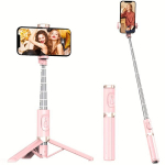 SelfieShow alumiiniumisulamist selfie-keppe integreeritud valgusega, ABS korpus. , Rožinė