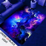 1tk UV Must Valgus Ruumi Flanell Vaip M&auml;ngutoa Magamistoale, UV Reaktiivne Valgustav Libisemiskindel Vaip., 150 * 100 * 1 cm / 59 * 39 * 0,39 colio