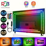 RGB LED valguspael koos puldiga USB taustvalgustus., 9,84 pėdų / 3 mln
