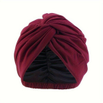 Elastne Kahekihiline Turban, Puhta V&auml;rvi Keerdp&ouml;&ouml;re M&uuml;ts, Siidist Keemiaravietniline Peakatte.  variant-36955, Vynas