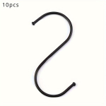 Konksud S-kuju, mustad, 10 tk, Juoda