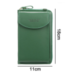 Naiste rahakotid, rahakott Naistele diagonaalne &uuml;he &otilde;laga telefonikott, pikk m&uuml;ndikott Naiste rahakott, roheline