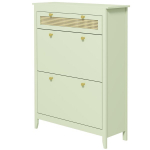 Kingakapp 12 paari jalan&otilde;udele, 1 v&auml;ljat&otilde;mmatava sahtliga, 2 flip-sahtlit, kingakapp, 88 x 30 x 120 cm, roheline, Žalioji