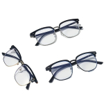 Vintage lugemisprillid, 3PACK (auksinė juoda + sidabrinė juoda + matinė juoda) + 3,5X