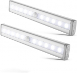 Seinavalgustid, 2 LED-&ouml;&ouml;valgustit liikumisanduriga &ndash; isekleepuv kapivalgusti, mis t&ouml;&ouml;tab AAA patareidega,