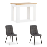 S&ouml;&ouml;gilaua komplekt, modernne, 90x73x60 cm, valge ja hall