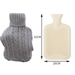 Pudelid ja termokruusid, Kummist kuumaveepudel kaanega silmkoeline, 2 liitrit &ndash; katta k&auml;ed suur sooja vee kott, suitsuhall