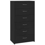 puhvetkapp，kapp，kummut 6 sahtliga, must, 50x34x96 cm, tehispuit CFE175464