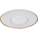 Kuldne klaasist taldrik, 30 cm