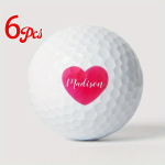 3/6/12tk Kohandatud Armas Ere Roosa S&uuml;damlik Golfipall Nimega Ema P&auml;evaks V&otilde;i Sisemise Jumalanna Kingituseks, 6 vnt