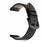 BestAccessories, nahast nutikella rihm 22 mm, must v&auml;rv