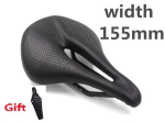 (-Must 240 x 155mm)2022 Uus Ilma logota T&auml;iss&uuml;sinik sadul MTB/Road Bike Sadula Iste Super Kerged Nahast S&uuml;sinikpadjad 150g, (-Juoda 240 x 155 mm)