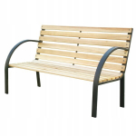Puidust aiapink metallraamiga GardenLine, 120 cm.