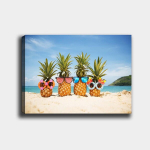 Reproduktsioon Ananass koos prillidega