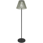 Outsunny p&auml;ikese p&otilde;randalamp rotangist p&auml;ikeselambid valgusanduriga 25 LED-i automaatne p&auml;ikesevalgus boho stiilis IP44 veekindel p&auml;ikeselamp v&auml;ljas lamp aeda r&otilde;dule v&auml;ljas muru &Oslash;33x135 cm, Pilka