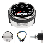tahhomeeter 85 mm/3,35 tolli 0-4000 p/min IP67 veekindel valge merevaigukollane taustvalgus 1-8 silindriga bensiinimootorile