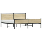 kaheinimese voodi，t&auml;iskasvanu voodi，metallist voodiraam ilma madratsita Sonoma tamm 160x200 cm CFE2227071