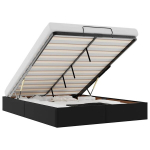 kaheinimese voodi，t&auml;iskasvanu voodi，Ottomani voodiraam ilma madratsita, must, 140x200 cm, kunstnahk CFE2214391