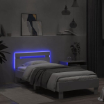 &uuml;heinimese voodi，t&auml;iskasvanu voodi，voodiraam peatsi ja LED-tuledega, valge, 90 x 190 cm CFE2940844