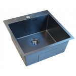 Roostevabast terasest valamu D5050HB BLACK koos sifooniga