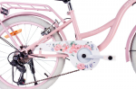 Jalgratas t&uuml;drukutele 20" Shimano 6 k&auml;iku Flower, roosa