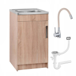 Sonoma k&ouml;&ouml;gikapp, valamu, beež paindlik segistuskraan, sifoon, slim 50