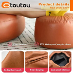 Otautau v&auml;ike &uuml;mmargune faux nahk Otman - pouf jalatugi iste - S -D30x20cm -Gelton