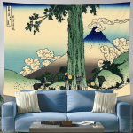 Fuji m&auml;gi ja suur Kanagava laine seinavaip - Jaapani seina kaunistamine - 2, 180x250cm