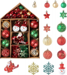 Plastikust j&otilde;ulukuuse kaunistused, 70 tk