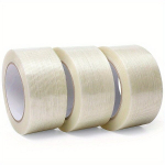 1Pack/3Pack, Monofilament Pakkelint, 5.08cm&times;32.0m, Klaaskiuga Tugevdatud Pakketeip, 5,08 cm &times; 20,12 metro &times; 3 ritiniai