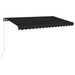 vidaXL k&auml;sitsi sisset&otilde;mmatav varikatus, 450 x 350 cm, antratsiithall