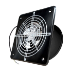 T&ouml;&ouml;stuslik ventilaator, aksiaalne 250 fi, must