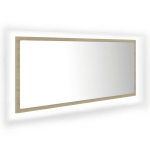 vidaXL LED vannitoa peeglikapp, Sonoma tamm, 100x8,5x37 cm, akr&uuml;&uuml;l